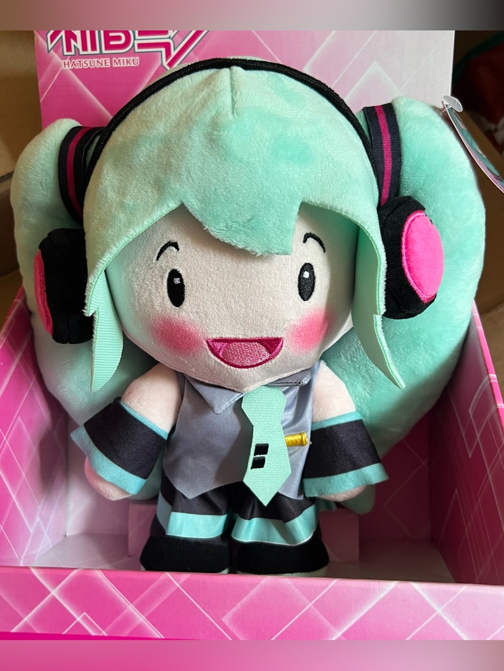 Hatsune Miku 9.5” Headphones Plush